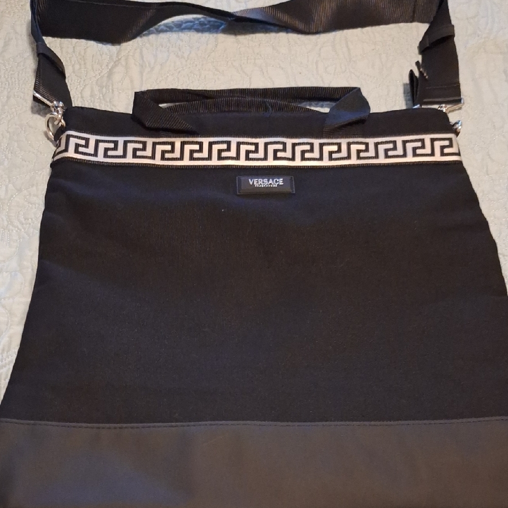 Versace Black and White Shoulder Bag it's from macy
